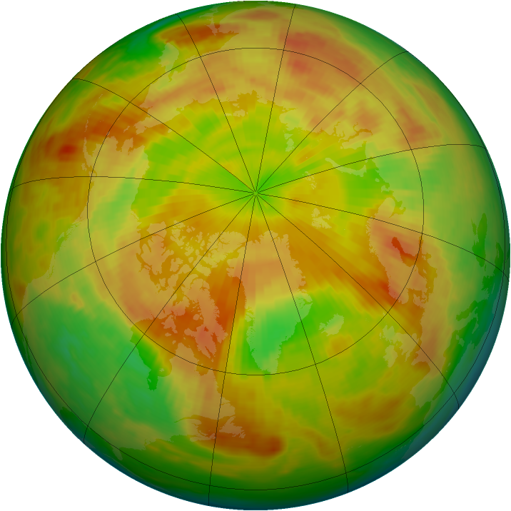 Arctic ozone map for 19 May 1987
